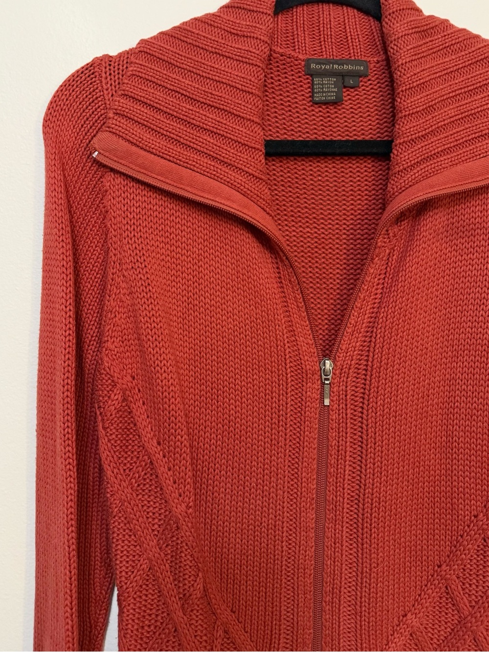 Royal Robbins Cotton Knit Zip Up Sweater